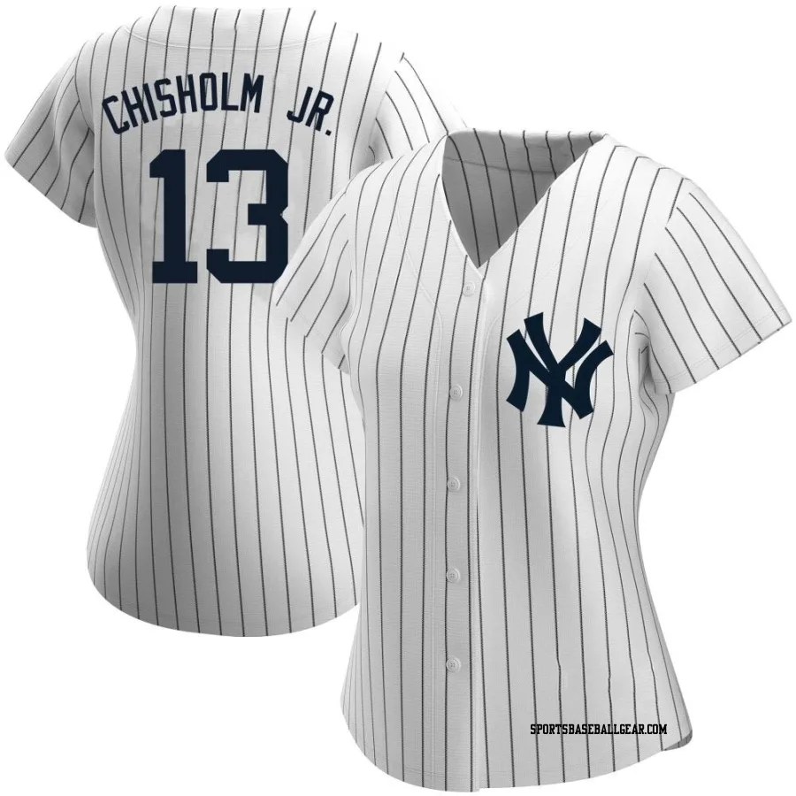 Jazz Chisholm Jr. Women's New York Yankees White Replica Home Name Jersey