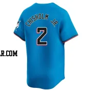 Jazz Chisholm Jr. Youth Miami Marlins Blue Limited Alternate Jersey