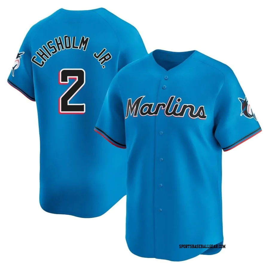 Jazz Chisholm Jr. Youth Miami Marlins Blue Limited Alternate Jersey