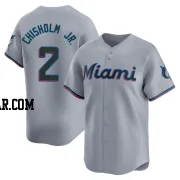 Jazz Chisholm Jr. Youth Miami Marlins Gray Limited Road Jersey