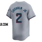 Jazz Chisholm Jr. Youth Miami Marlins Gray Limited Road Jersey