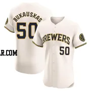 J.B. Bukauskas Men's Milwaukee Brewers Cream Elite Home Jersey