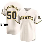 J.B. Bukauskas Men's Milwaukee Brewers Cream Limited Home Jersey