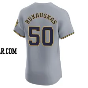 J.B. Bukauskas Men's Milwaukee Brewers Gray Elite Road Jersey