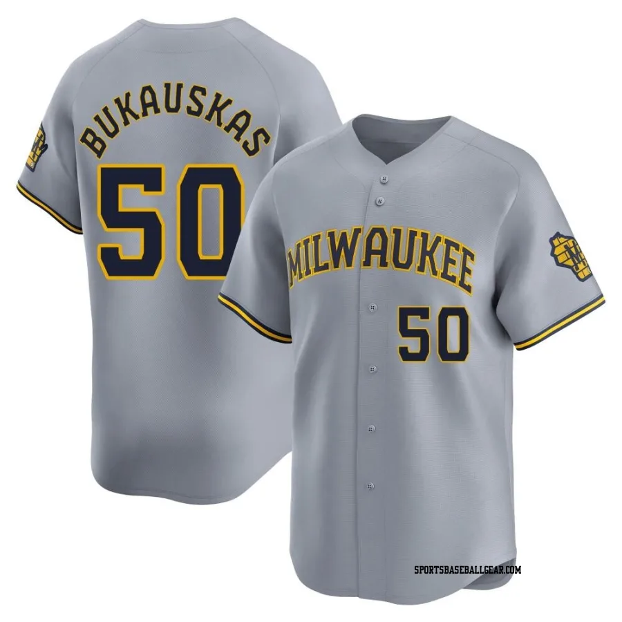 J.B. Bukauskas Men's Milwaukee Brewers Gray Limited Away Jersey