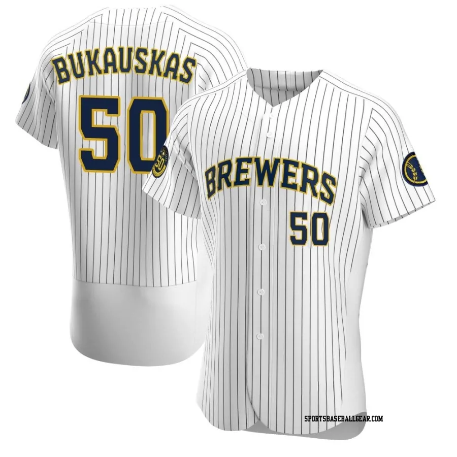 J.B. Bukauskas Men's Milwaukee Brewers White Authentic Alternate Jersey