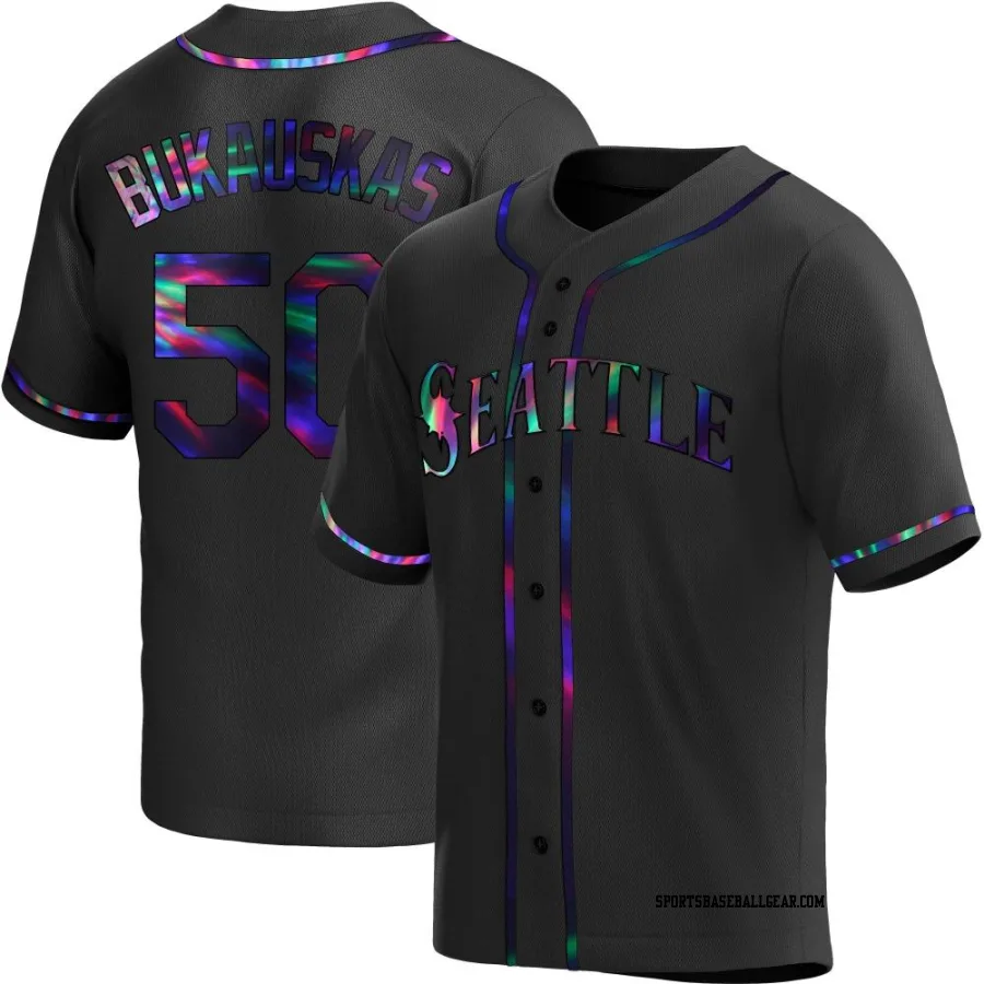 J.B. Bukauskas Youth Seattle Mariners Black Holographic Replica Alternate Jersey