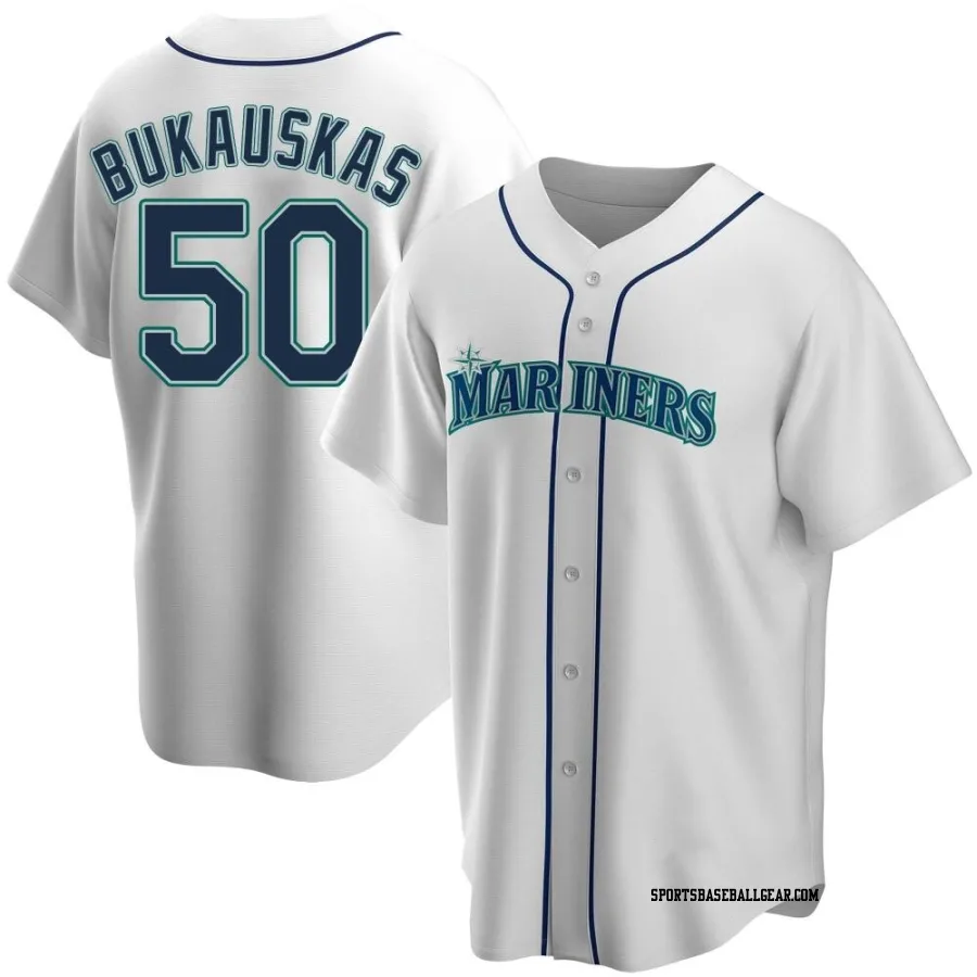 J.B. Bukauskas Youth Seattle Mariners White Replica Home Jersey