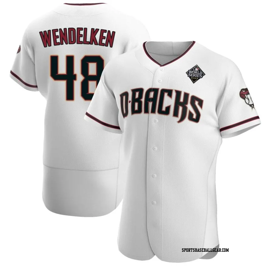 J.B. Wendelken Men's Arizona Diamondbacks White Authentic Crimson Home 2023 World Series Jersey