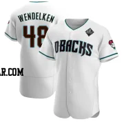 J.B. Wendelken Men's Arizona Diamondbacks White Authentic Teal Alternate 2023 World Series Jersey