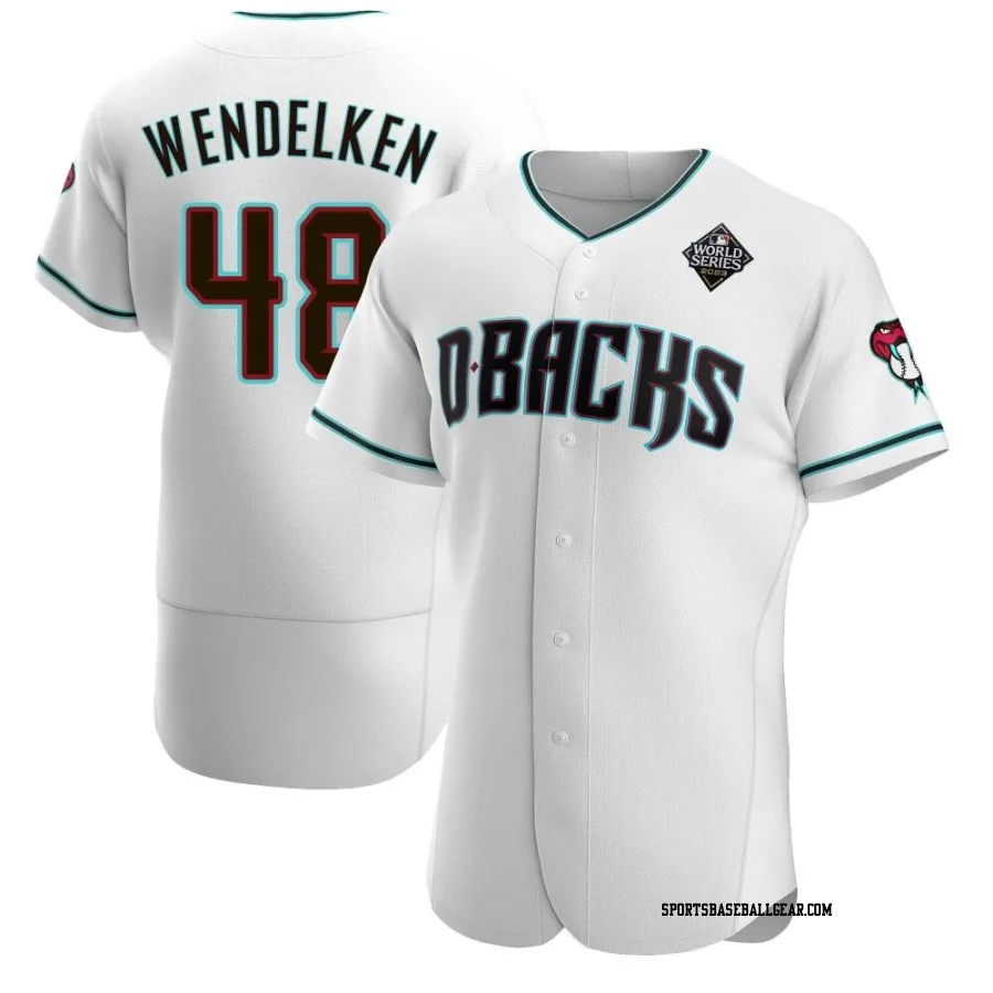 J.B. Wendelken Men's Arizona Diamondbacks White Authentic Teal Alternate 2023 World Series Jersey