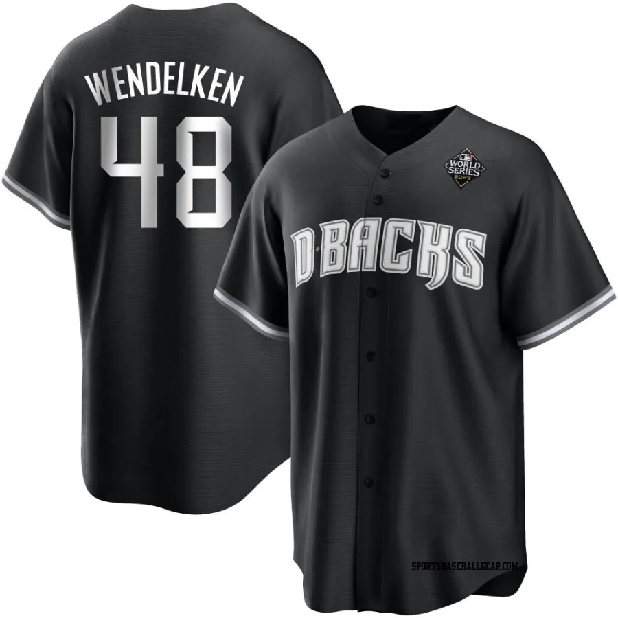 J.B. Wendelken Men's Arizona Diamondbacks White Replica Black 2023 World Series Jersey