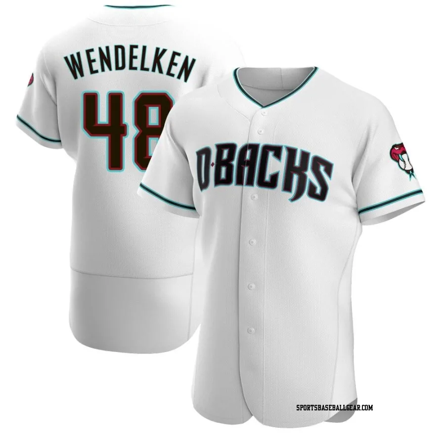 J.B. Wendelken Men's Arizona Diamondbacks White/Teal Authentic Alternate Jersey