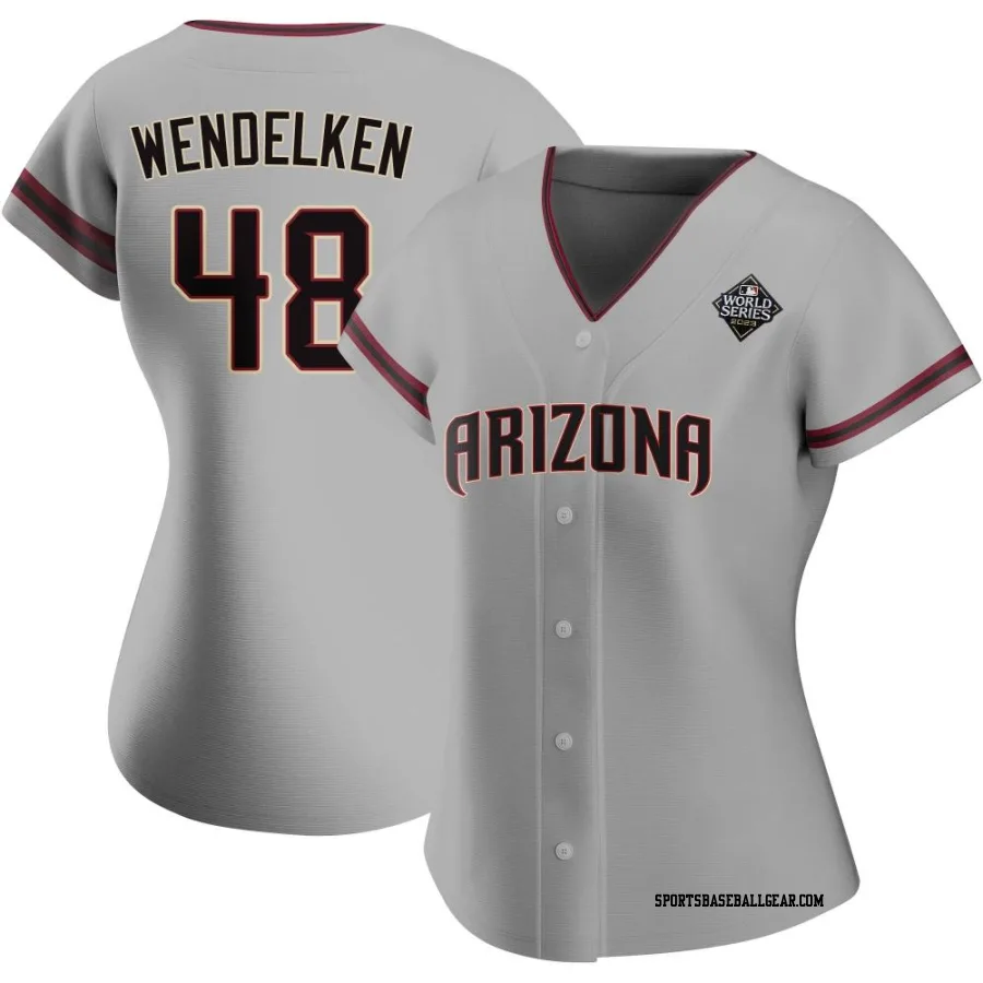 J.B. Wendelken Women's Arizona Diamondbacks Gray Authentic Road 2023 World Series Jersey