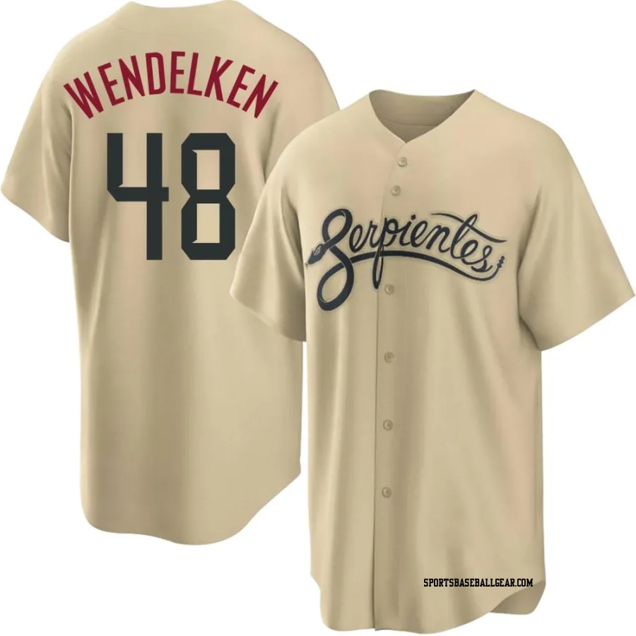 J.B. Wendelken Youth Arizona Diamondbacks Gold Replica 2021 City Connect Cool Base Jersey