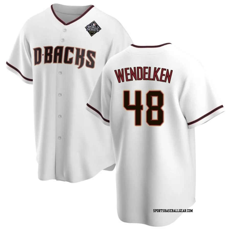 J.B. Wendelken Youth Arizona Diamondbacks White Replica Home 2023 World Series Jersey