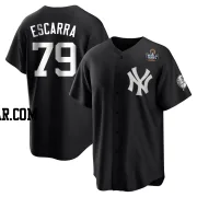 J.C. Escarra Men's New York Yankees Black/White Replica 2024 World Series Jersey