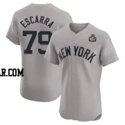 J.C. Escarra Men's New York Yankees Gray Elite Road 2024 World Series Jersey