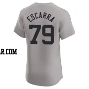 J.C. Escarra Men's New York Yankees Gray Elite Road 2024 World Series Jersey