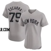 J.C. Escarra Men's New York Yankees Gray Elite Road Jersey