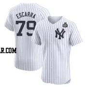 J.C. Escarra Men's New York Yankees White Elite Home 2024 World Series Jersey