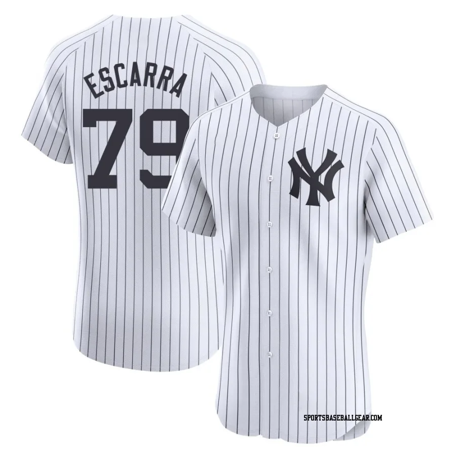 J.C. Escarra Men's New York Yankees White Elite Home Jersey