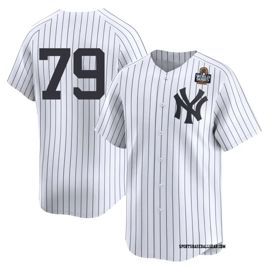 J.C. Escarra Men's New York Yankees White Limited Yankee Home 2nd 2024 World Series Jersey