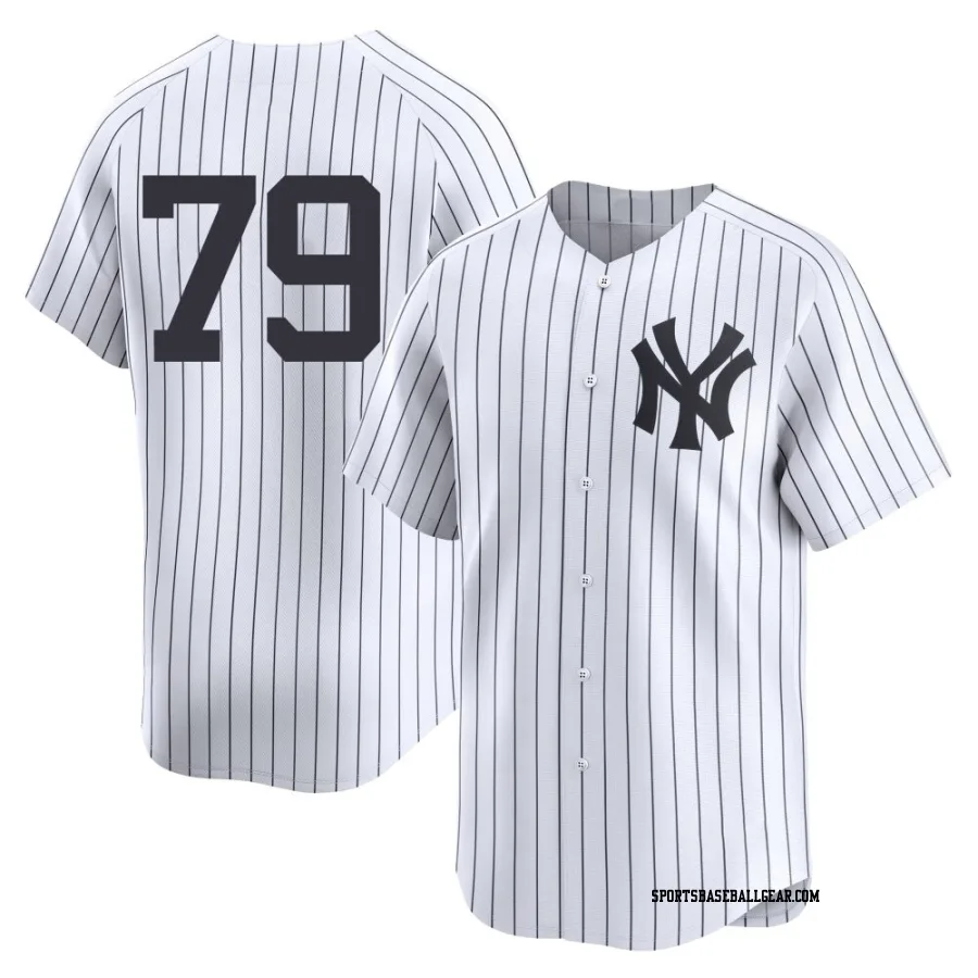 J.C. Escarra Men's New York Yankees White Limited Yankee Home 2nd Jersey