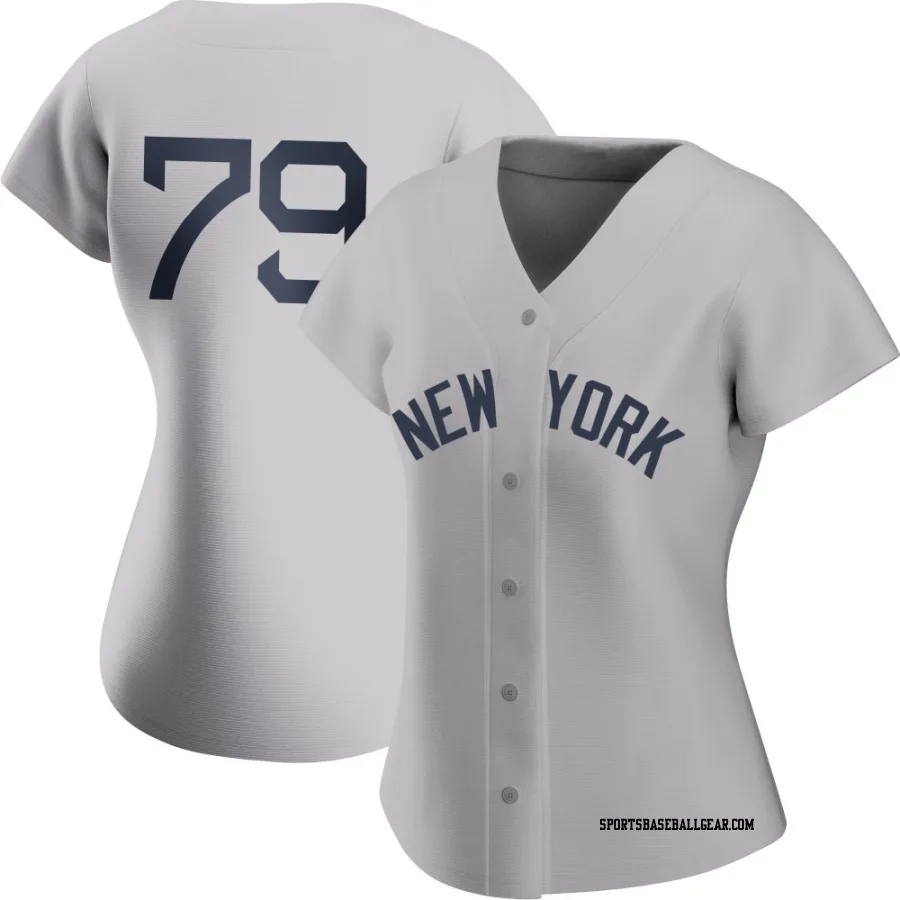 J.C. Escarra Women's New York Yankees Gray Authentic 2021 Field of Dreams Jersey