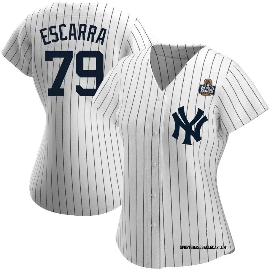 J.C. Escarra Women's New York Yankees White Authentic Home Name 2024 World Series Jersey