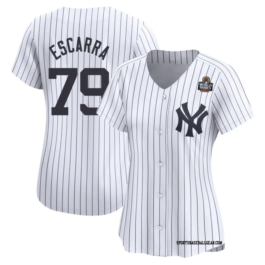 J.C. Escarra Women's New York Yankees White Limited Yankee Home 2024 World Series Jersey