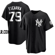 J.C. Escarra Youth New York Yankees Black/White Replica Jersey