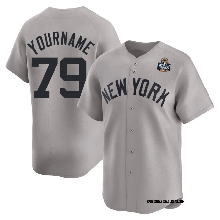 J.C. Escarra Youth New York Yankees Gray Limited Away 2024 World Series Jersey