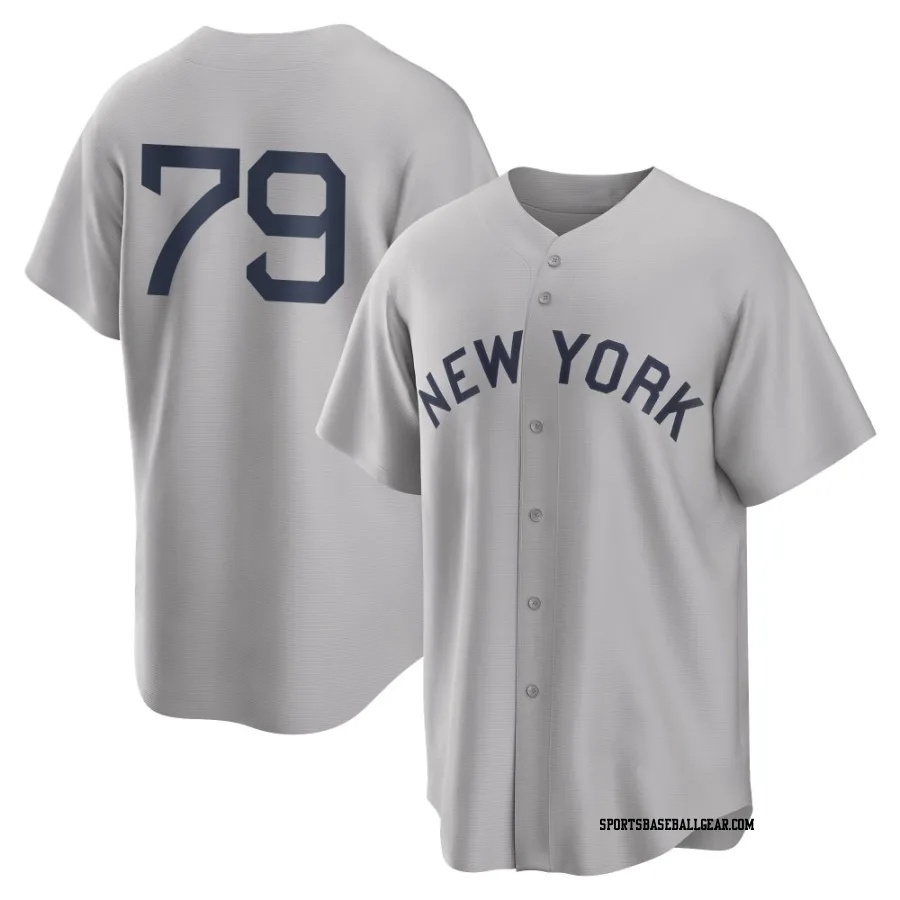 J.C. Escarra Youth New York Yankees Gray Replica 2021 Field of Dreams Jersey