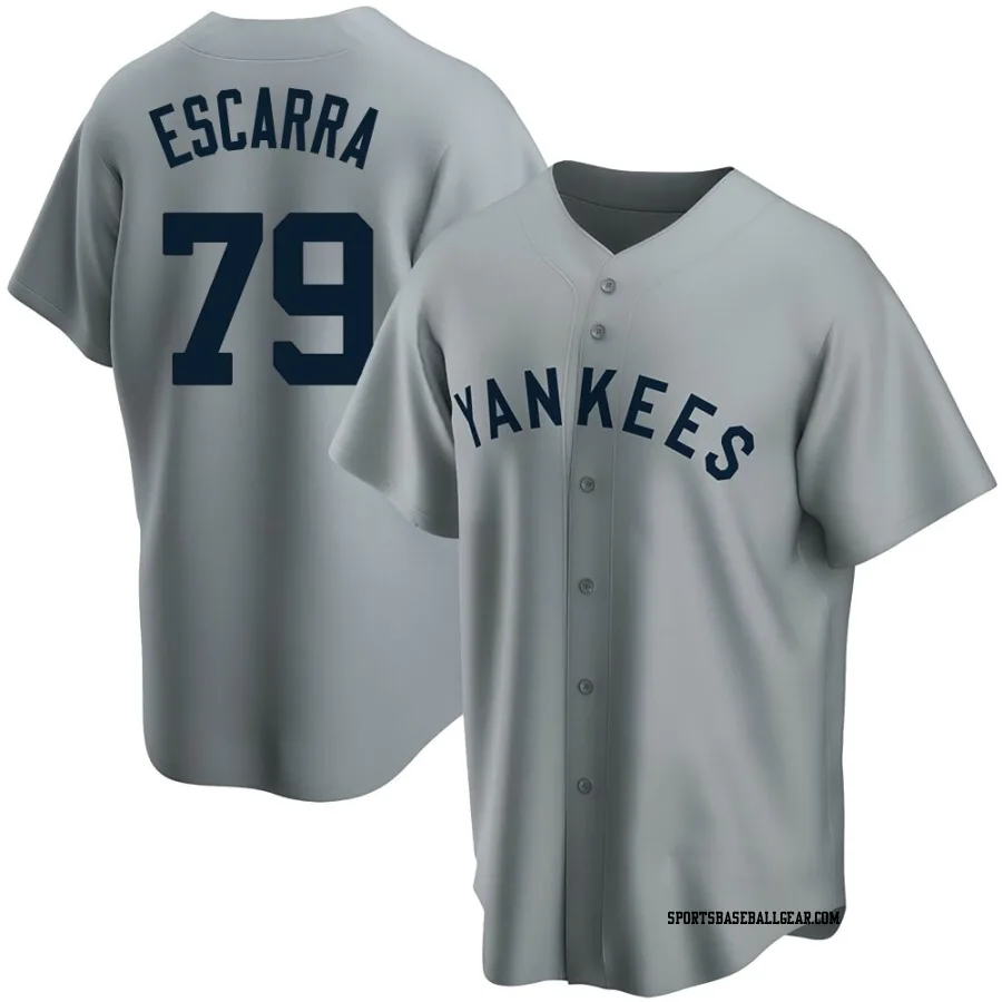 J.C. Escarra Youth New York Yankees Gray Replica Road Cooperstown Collection Jersey