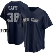 J.D. Davis Men's New York Yankees Navy Replica Alternate Jersey