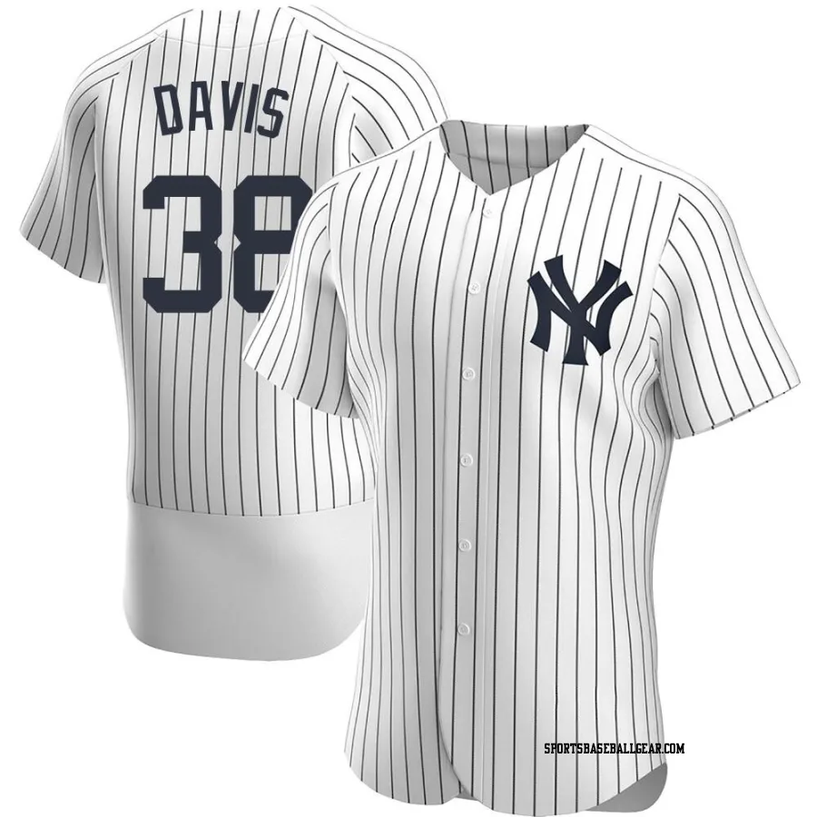 J.D. Davis Men's New York Yankees White Authentic Home Jersey