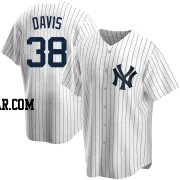 J.D. Davis Men's New York Yankees White Replica Home Jersey