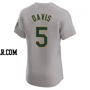 J.D. Davis Men's Oakland Athletics Gray Elite Road Jersey