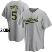 J.D. Davis Men's Oakland Athletics Gray Replica Road Jersey