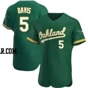 J.D. Davis Men's Oakland Athletics Green Authentic Kelly Alternate Jersey