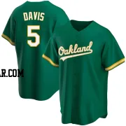 J.D. Davis Men's Oakland Athletics Green Replica Kelly Alternate Jersey