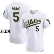 J.D. Davis Men's Oakland Athletics White Elite Home Jersey