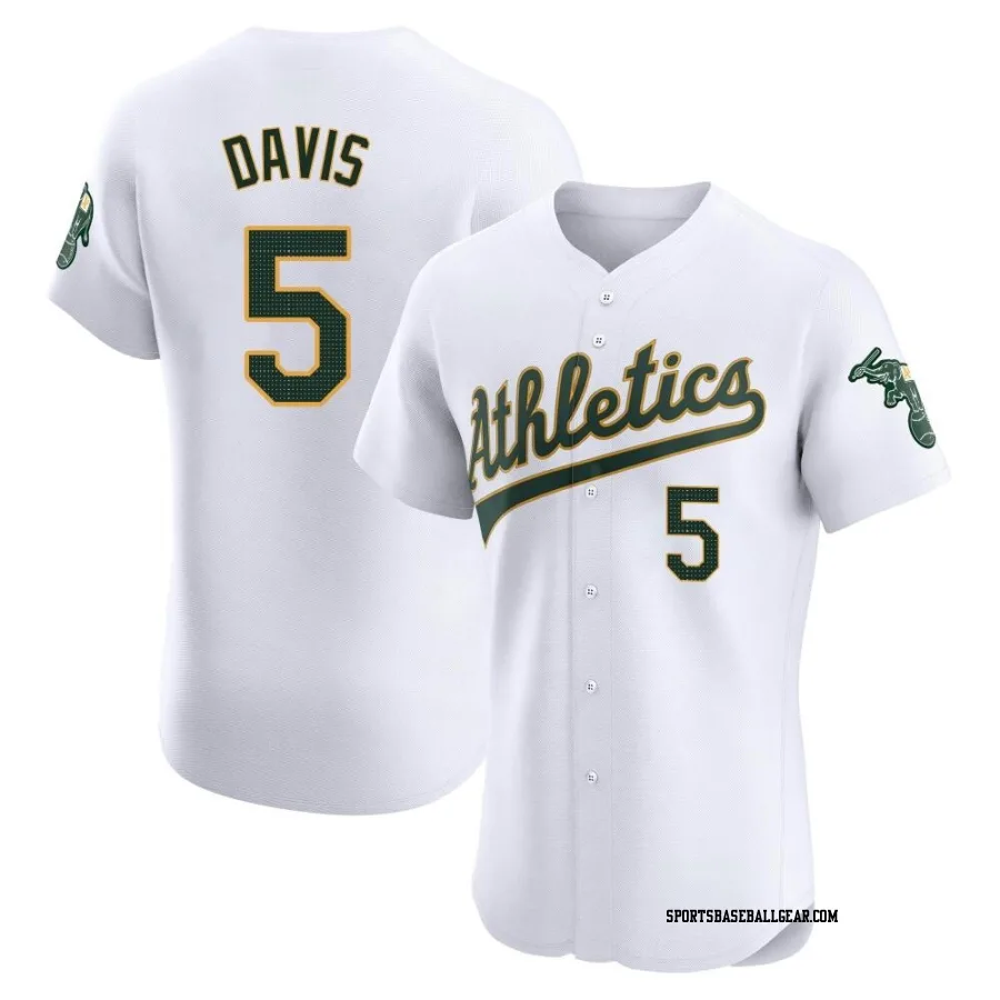 J.D. Davis Men's Oakland Athletics White Elite Home Jersey