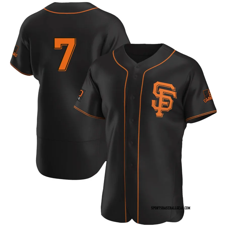 J.D. Davis Men's San Francisco Giants Black Authentic Alternate Jersey