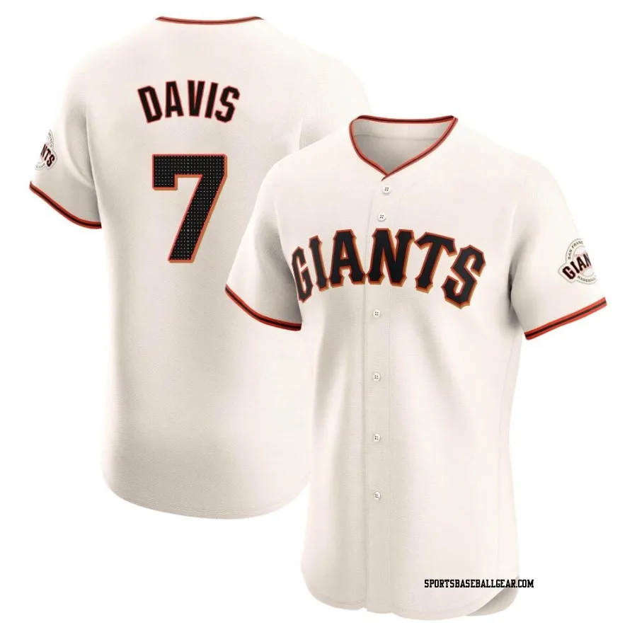 J.D. Davis Men's San Francisco Giants Cream Elite Home Jersey