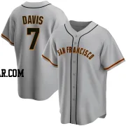 J.D. Davis Men's San Francisco Giants Gray Replica Road Jersey