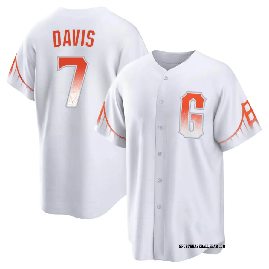 J.D. Davis Men's San Francisco Giants White Replica 2021 City Connect Jersey