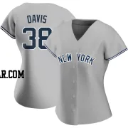 J.D. Davis Women's New York Yankees Gray Replica Road Name Jersey