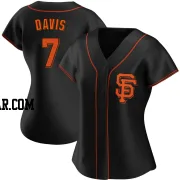 J.D. Davis Women's San Francisco Giants Black Authentic Alternate Jersey